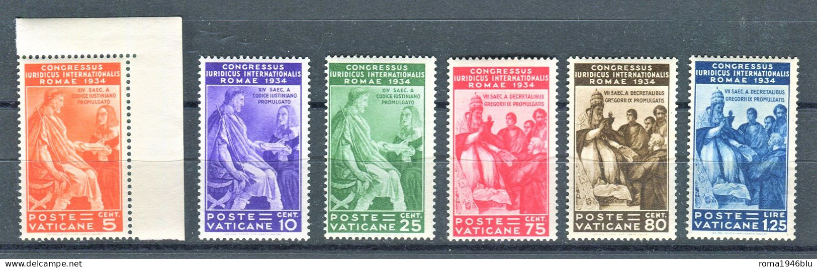 VATICANO 1935 CONGRESSO GIURIDICO SERIE CPL. ** MNH - Unused Stamps