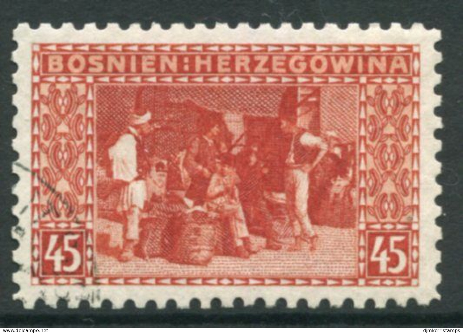 BOSNIA & HERZEGOVINA 1906 Definitive 45 H. Perforated 9¼ Used..  Michel 40C, SG 197B - Bosnien-Herzegowina