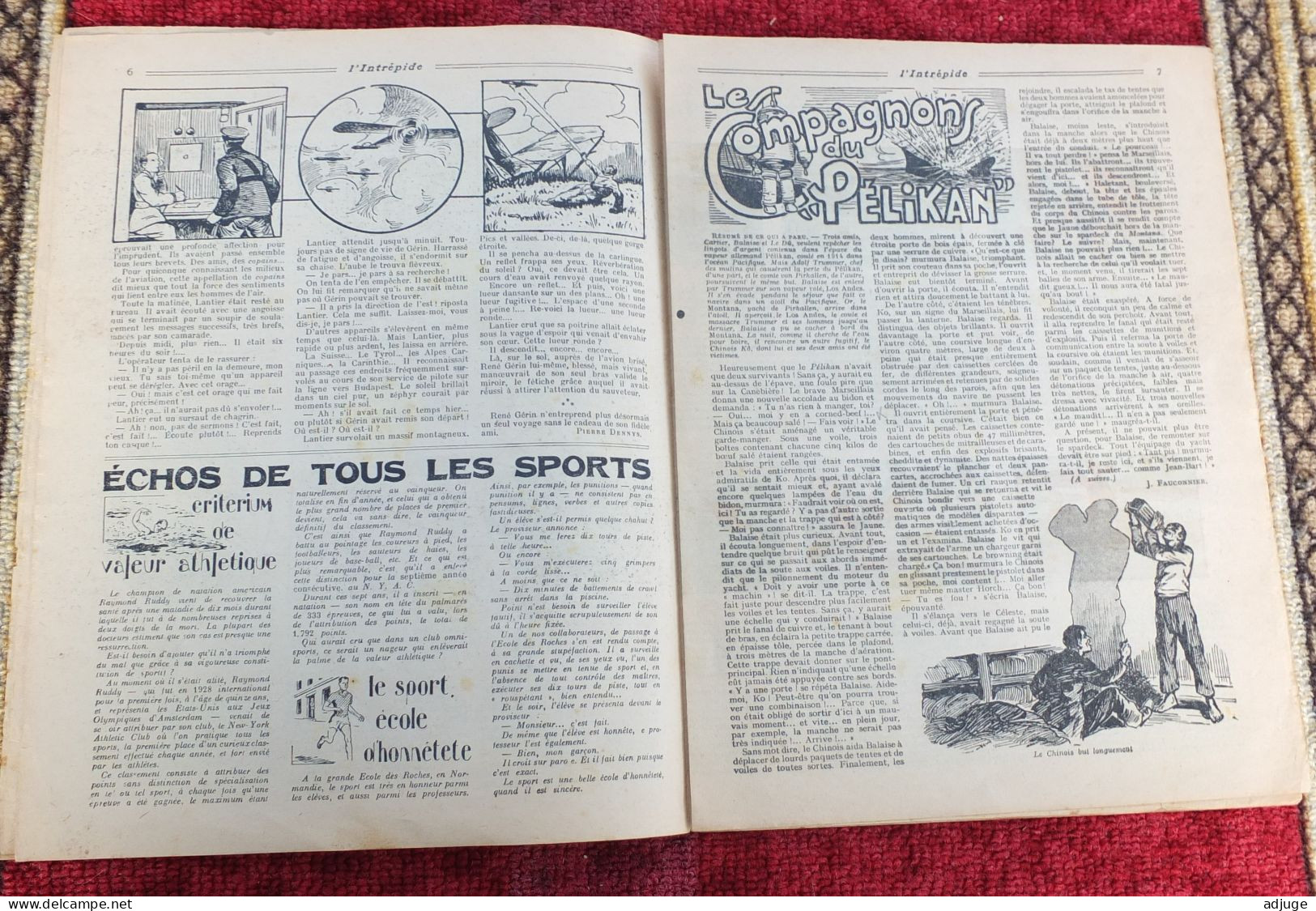 L'INTRÉPIDE -  N° 1324  * 5 Janvier 1936 * AVENTURES- SPORTS-VOYAGES - Le BUFFLE SOLITAIRE* Cf. 10 Scans* - L'Intrepido