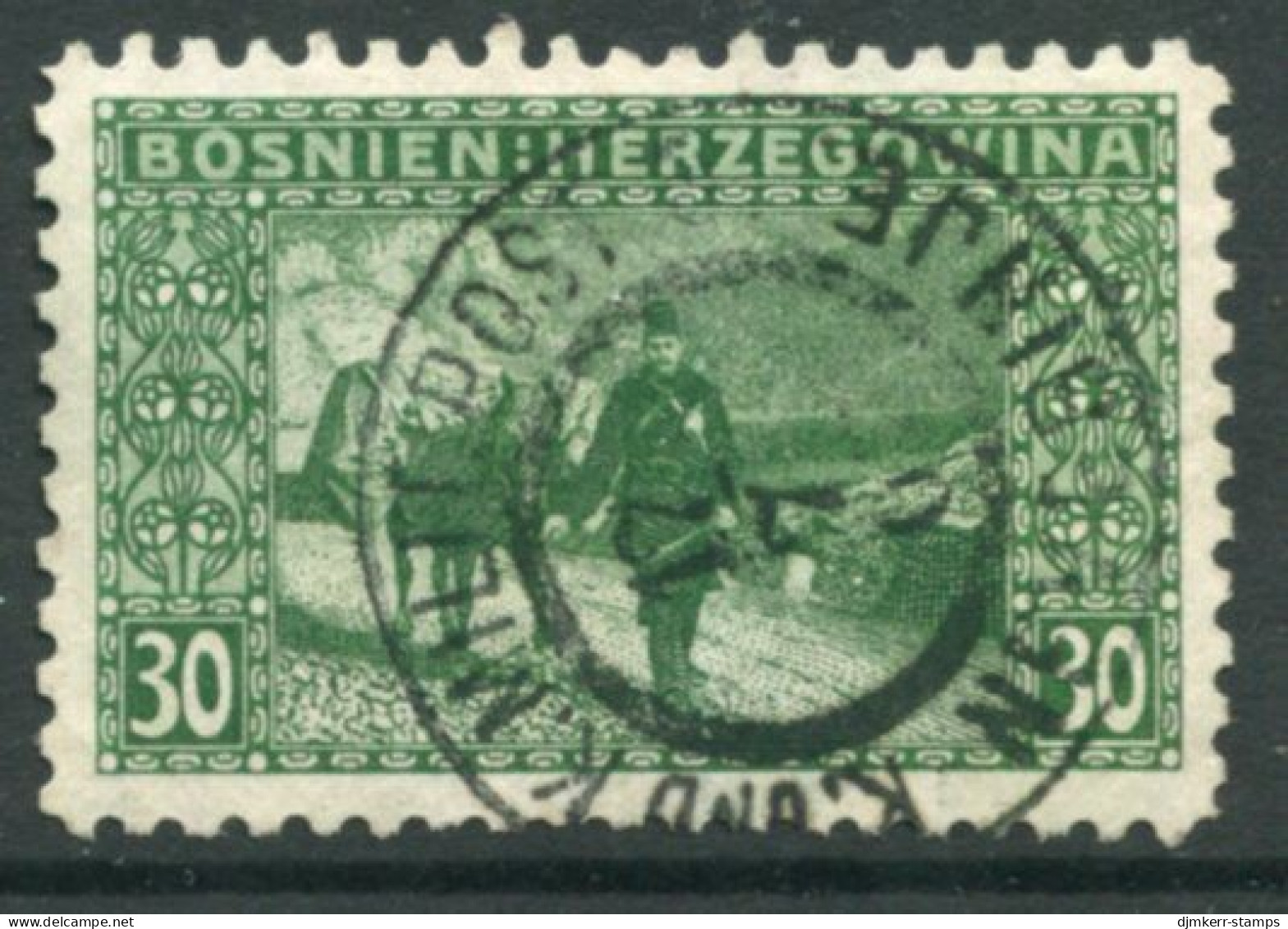 BOSNIA & HERZEGOVINA 1906 Definitive 30 H. Perforated 9¼ Used..  Michel 37C, SG 194B - Bosnie-Herzegovine