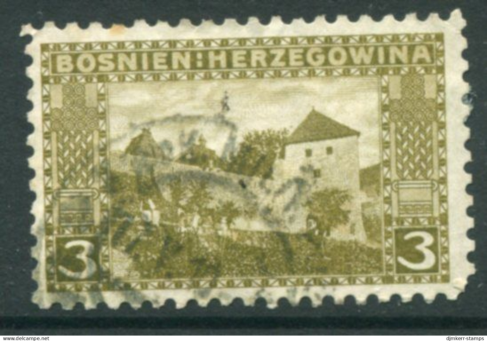 BOSNIA & HERZEGOVINA 1906 Definitive 3 H. Perforated 9¼ Used..  Michel 31C, SG 188B - Bosnien-Herzegowina