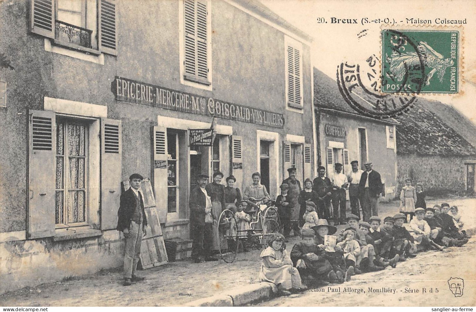 CPA 91 BREUX / MAISON COISCAUD / EPICERIE / MERCERIE / COIFFEUR - Sonstige & Ohne Zuordnung