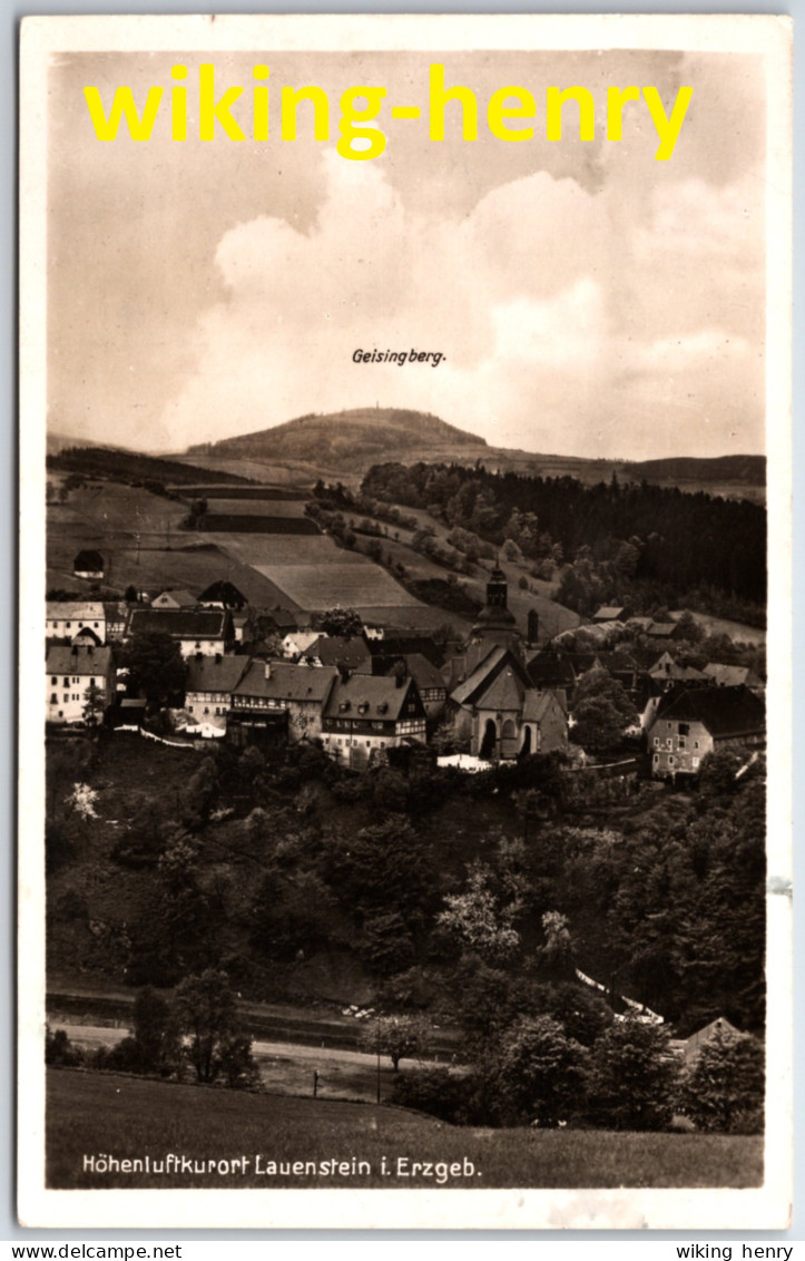 Altenberg Geising Lauenstein - S/w Ortsansicht 2   Mit Geisingberg Im Erzgebirge - Geising