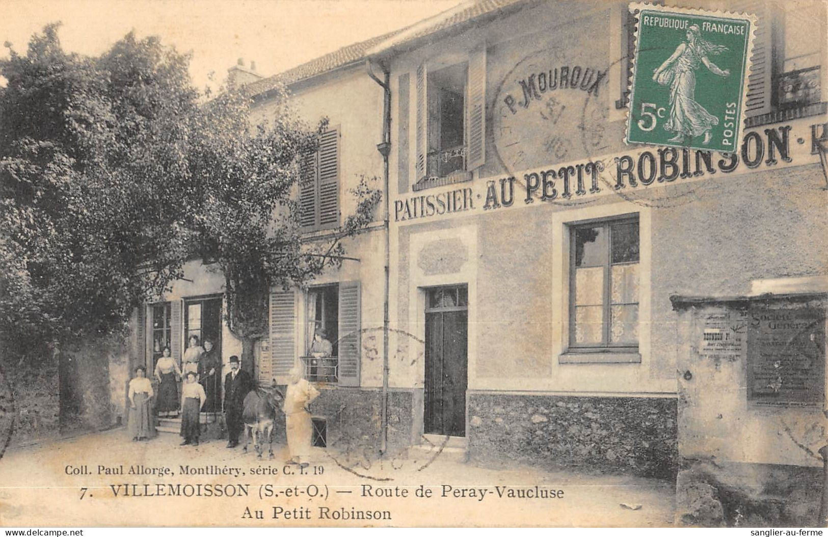 CPA 91 VILLEMOISSON / ROUTE DE PERRAY VAUCLUSE / AU PETIT ROBINSON / PATISSIER / P.MOUROUX - Other & Unclassified