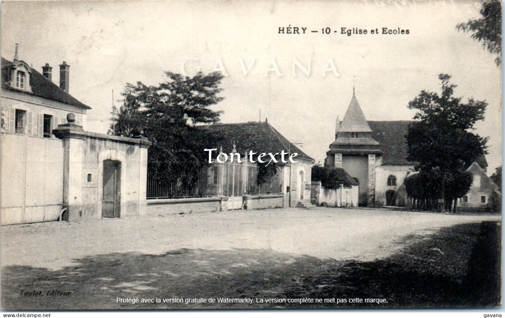 89 HERY - Eglise Et écoles - Hery