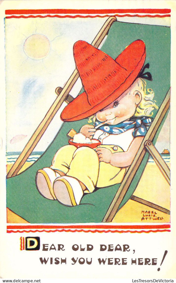 Humour - Dear Old Dear Wish You Were Here ! - Mabiel Lucie Attwell - Carte Postale Ancienne - Humorvolle Karten