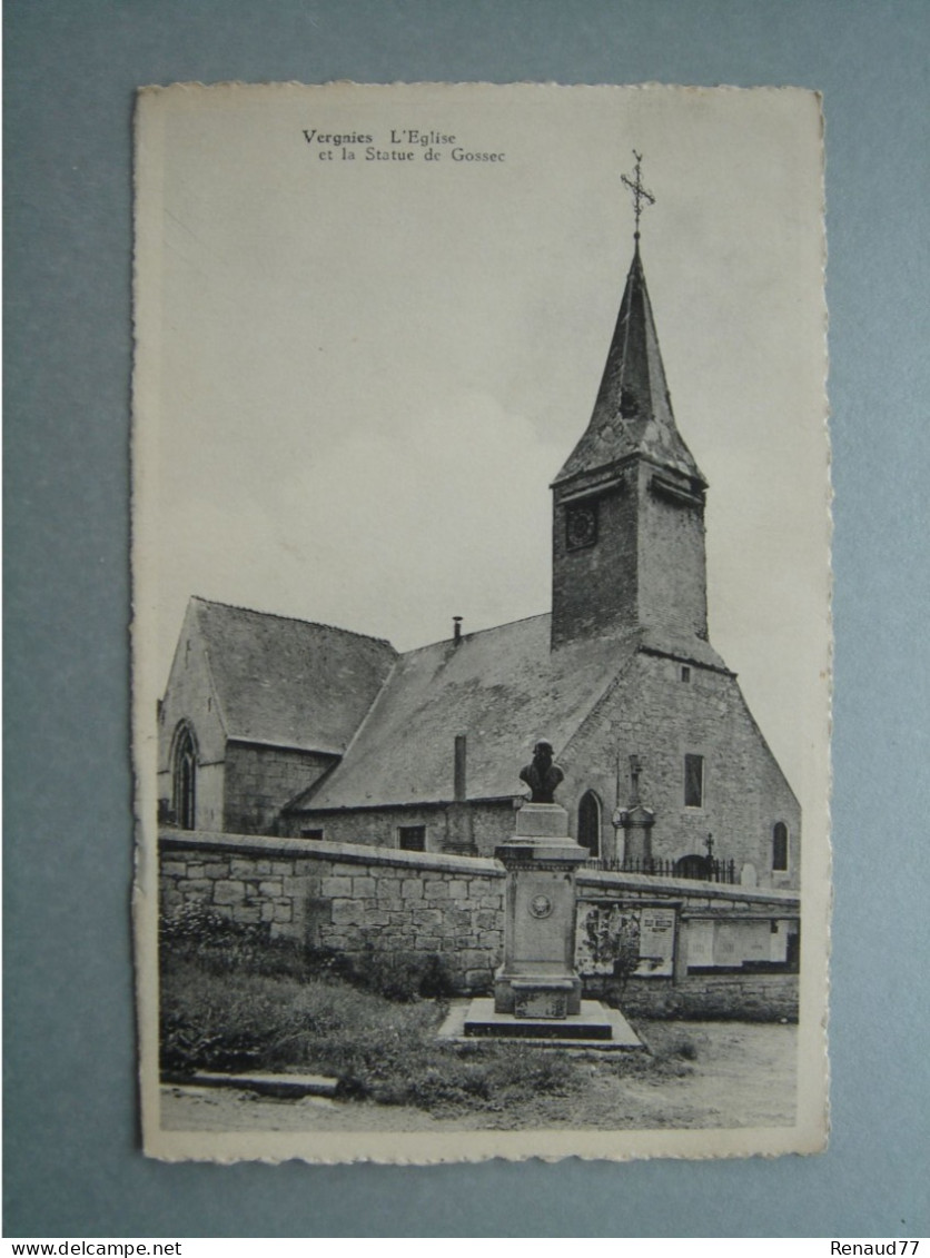 Vergnies - L'Eglise Et La Statue De Gossec - Froidchapelle