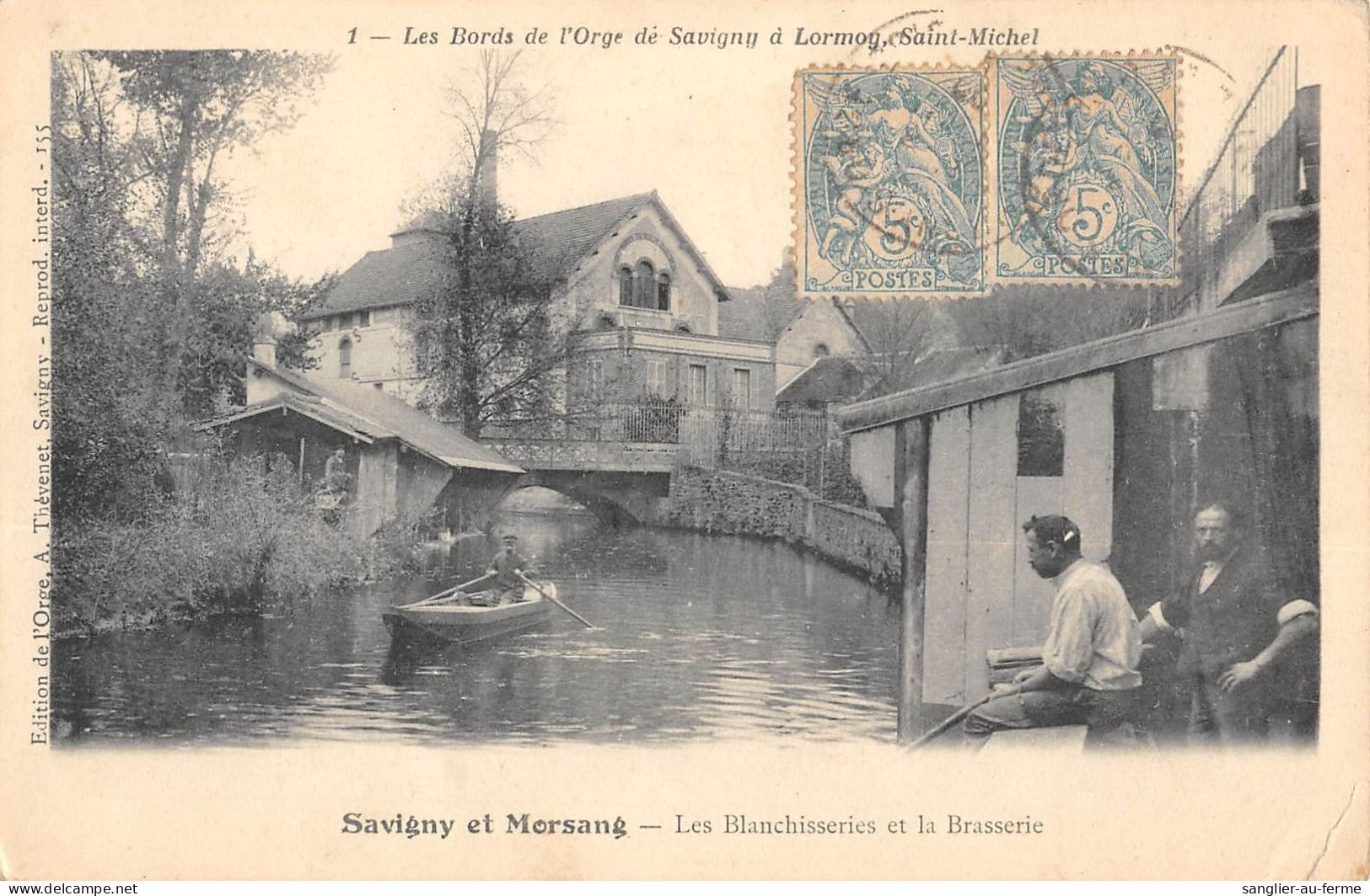 CPA 91 SAVIGNY ET MORSANG / LES BLANCHISSERIES / BRASSERIE - Savigny Sur Orge