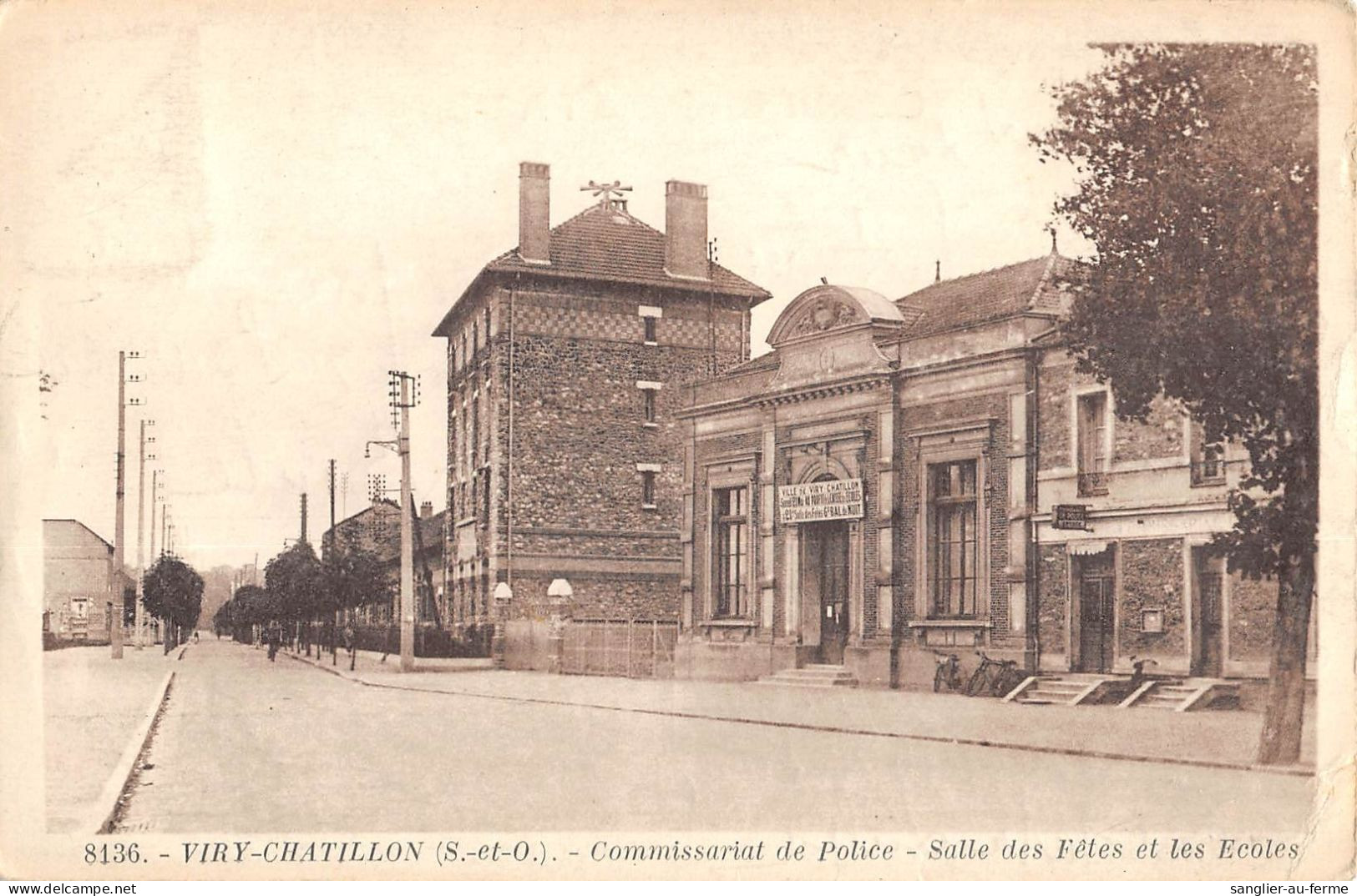 CPA 91 VIRY CHATILLON / COMMISSARIAT DE POLICE / SALLE DES FETES / ECOLES - Viry-Châtillon