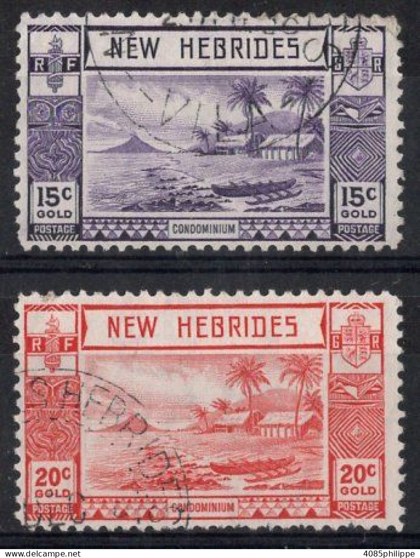 Nouvelles HEBRIDES Timbres-poste N°114 & 115 B/TB Des Dents Manquantes Sur Le N°115 Cote : 4.00€ - Gebruikt