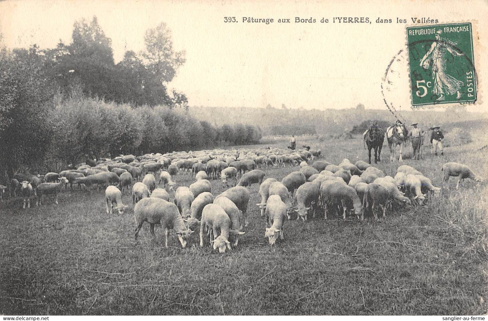 CPA 91 PATURAGE AUX BORDS DE L'YERRES DANS LES VALLEES / BERGER / MOUTONS - Other & Unclassified