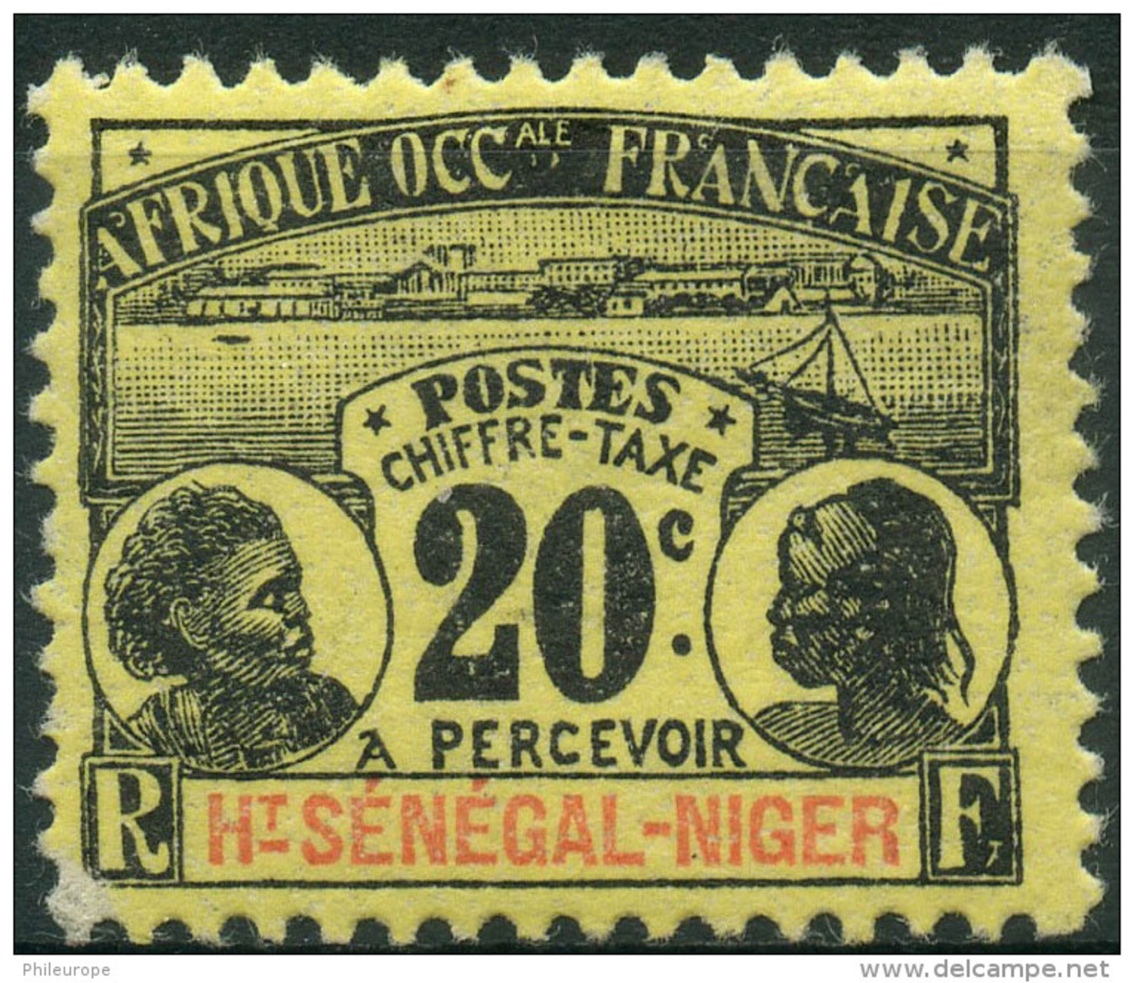 Haut Sénégal Et Niger (1906) Taxe N 4 * (charniere) - Autres & Non Classés