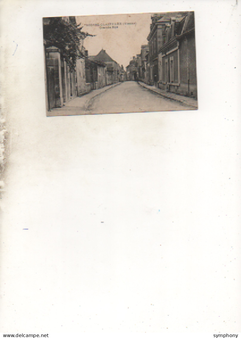86. CPA - SCORBE CLAIRVAUX - Grande-rue - 1919 - Scan Du Verso - - Scorbe Clairvaux