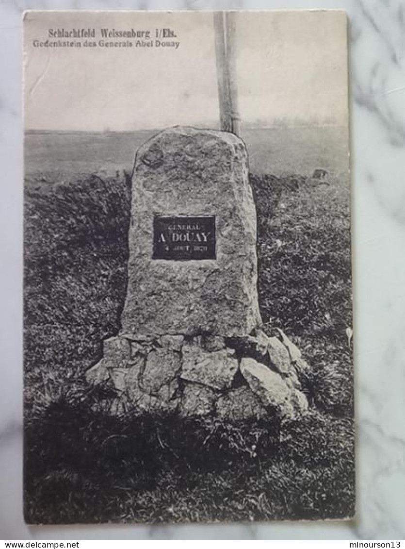 SCHLACHTFELD WEISSENBURG I/ELS - GEDENKSTEIN DES GENERALS ABEL DOUAY - Weissenburg