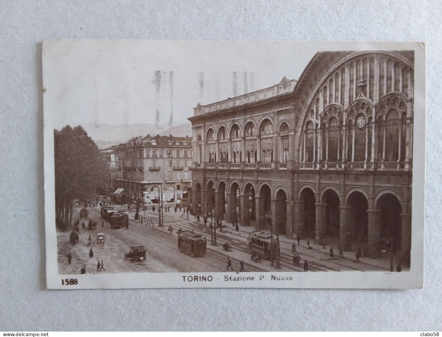 TORINO 1927  STAZIONE DI PORTA NUOVA  ANIMATA TRAM - Stazione Porta Nuova