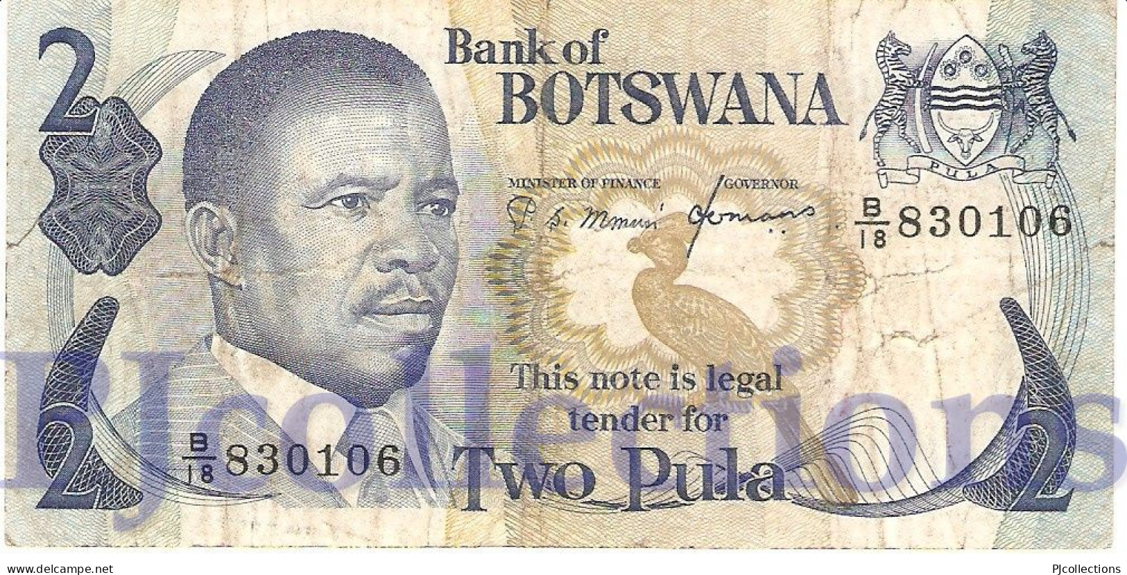 BOTSWANA 2 PULA 1982 PICK 7c VF - Botswana