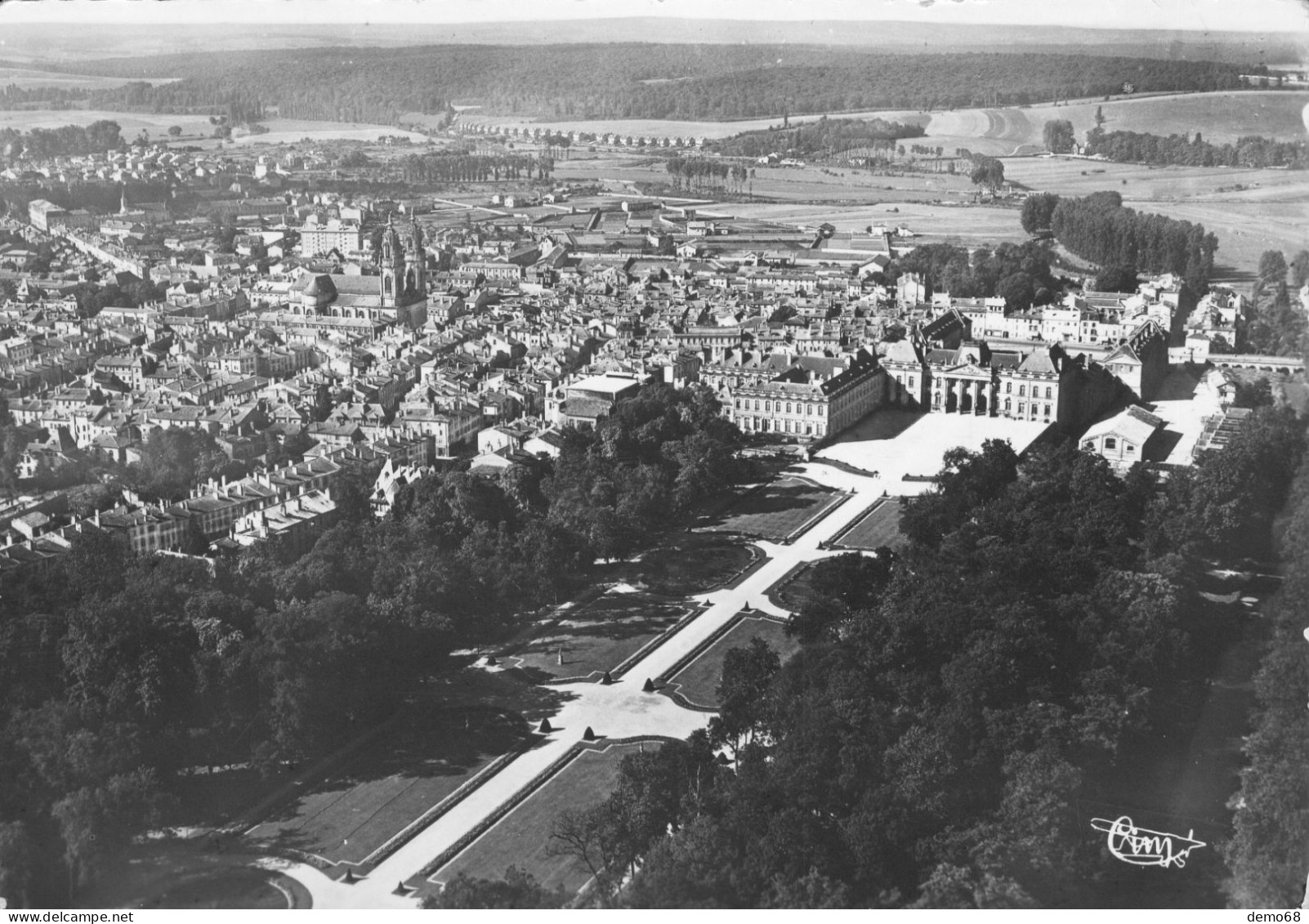 Lunéville Vue Aérienne Panorama En Avion Vue Panoramique CPA 54 Meurthe Et Moselle Ed Combier - Luneville