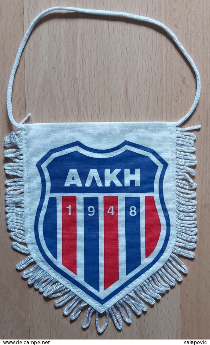 Alki Larnaca FC Greece Football club soccer Fussball Calcio Futebol  PENNANT, SPORTS FLAG ZS 3/8 - Abbigliamento, Souvenirs & Varie