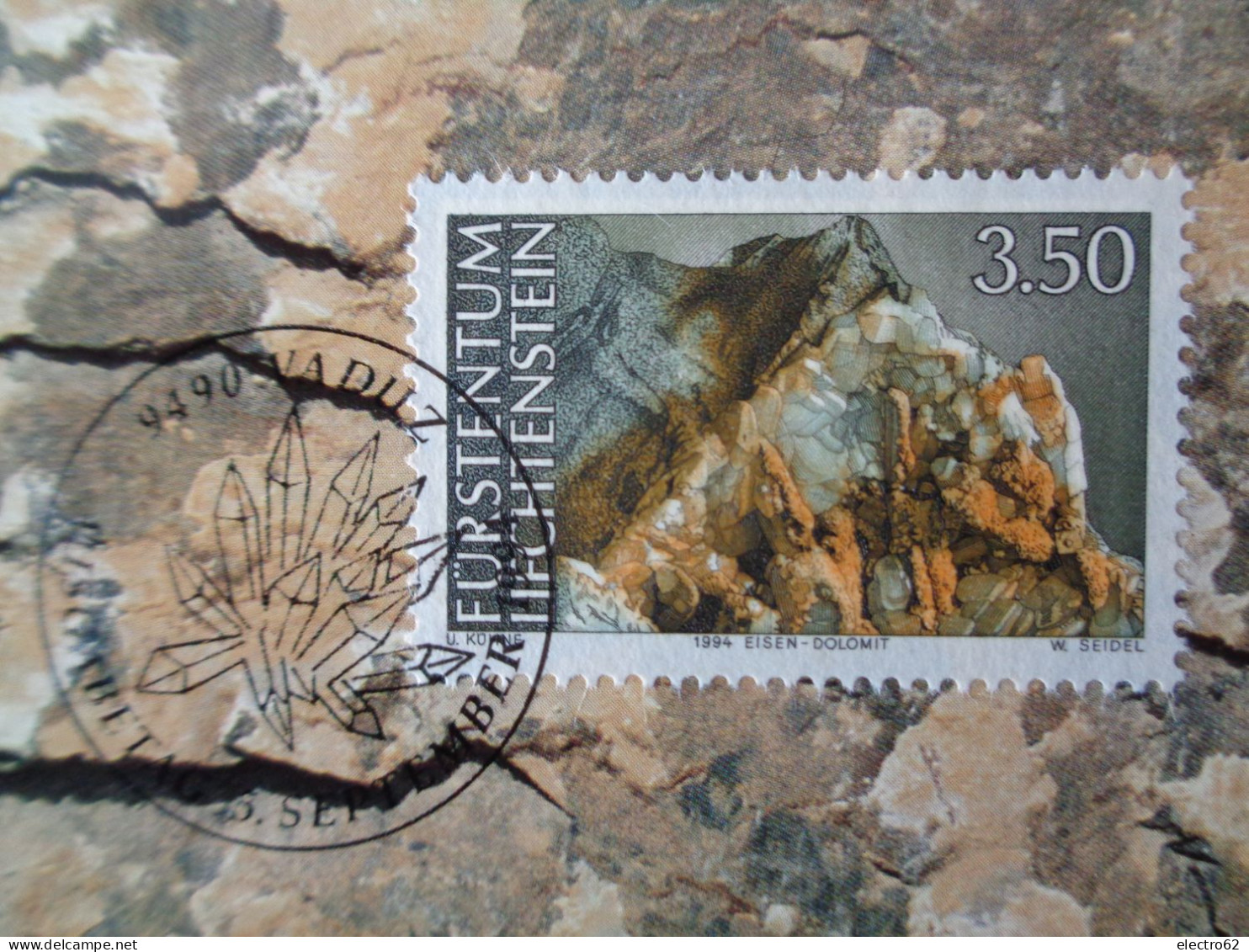 Fürstentum Liechtenstein Minéraux Dolomite Ferrugineuse Eisen-dolomit Dolomita Minerals Mineralien Minerales Minerali - Minéraux