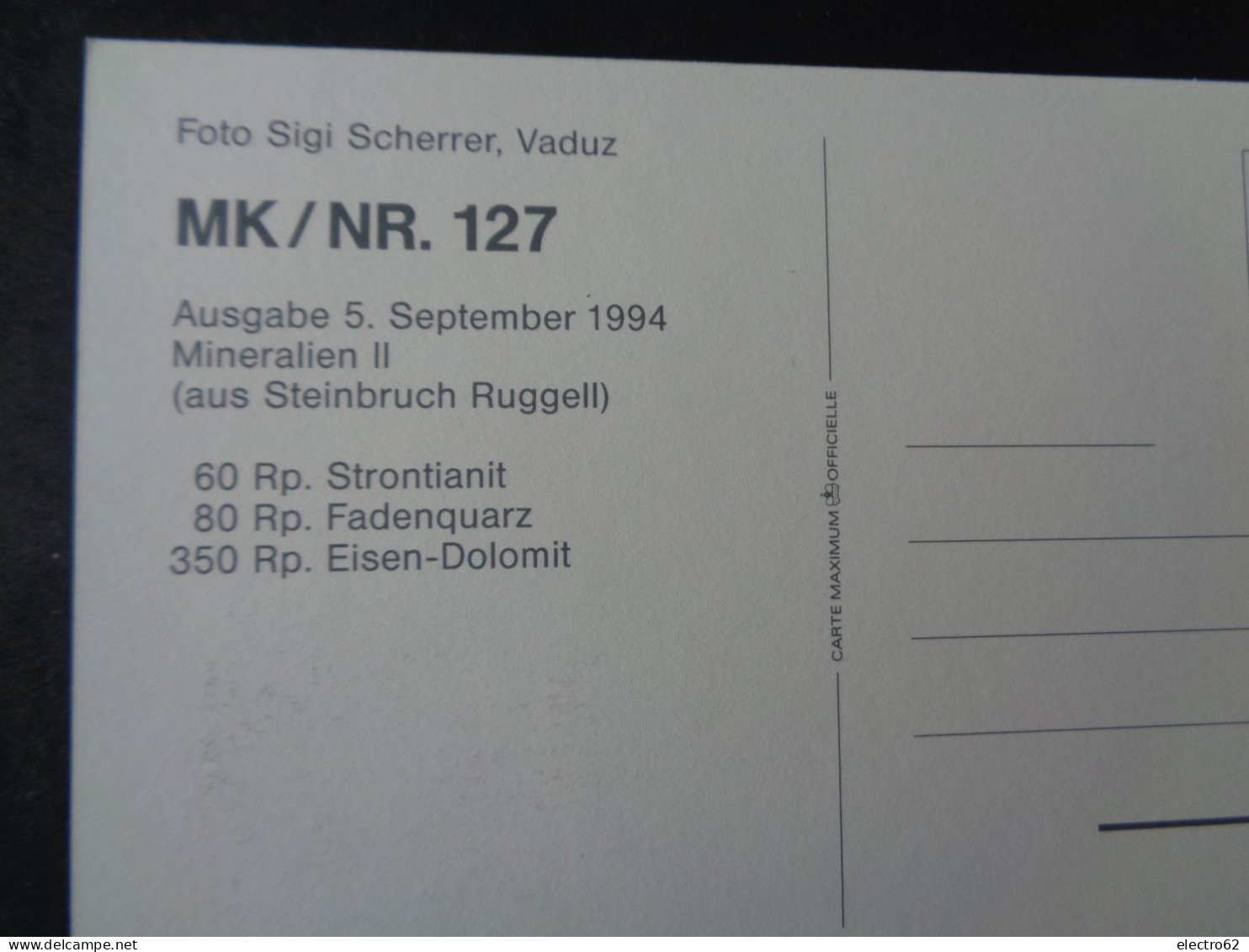 Fürstentum Liechtenstein minéraux dolomite ferrugineuse eisen-dolomit dolomita minerals mineralien minerales minerali