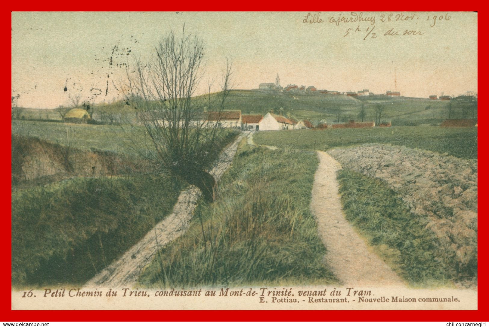 * Petit Chemin Du Trieu Conduisant Au Mont De Trinité Venant Du Tram - Colorisée - Edit. POTTIAU - 1906 - Doornik