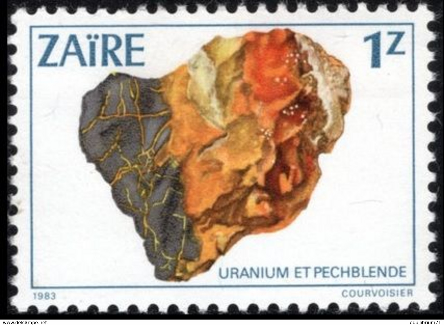 1184** - Minéraux Du Zaïre / Ertsen Uit Zaïre / Zaire Mineralien / Zaire Minerals - Uranium & Pechblende - ZAÏRE - Minéraux