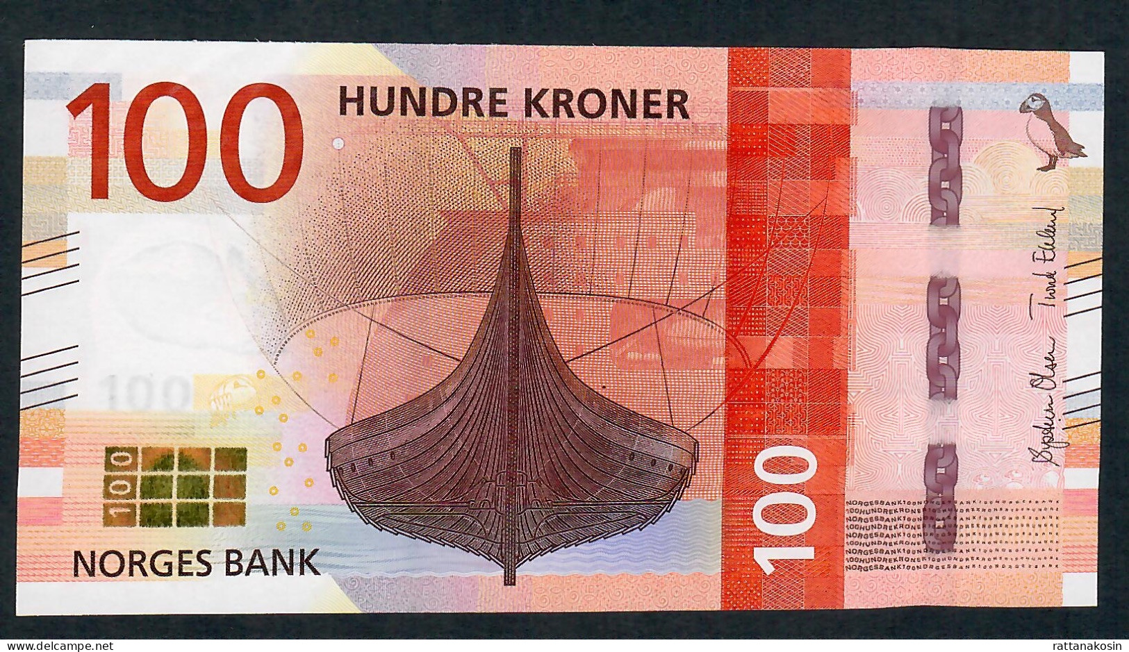 NORWAY P54 100 KRONER 1986 UNC - Norvegia