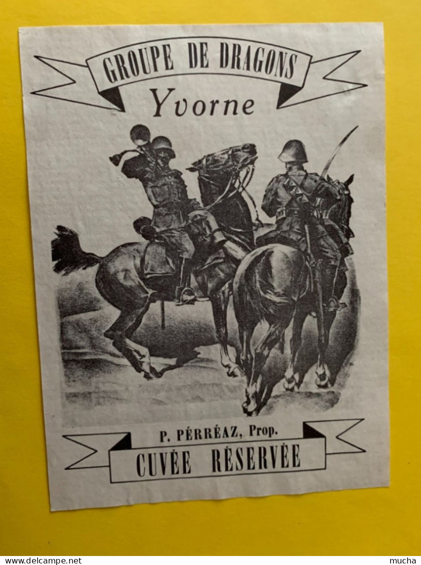 19962 - Suisse  Yvorne Groupe Des Dragons (à Cheval) P.Pérréaz - Military