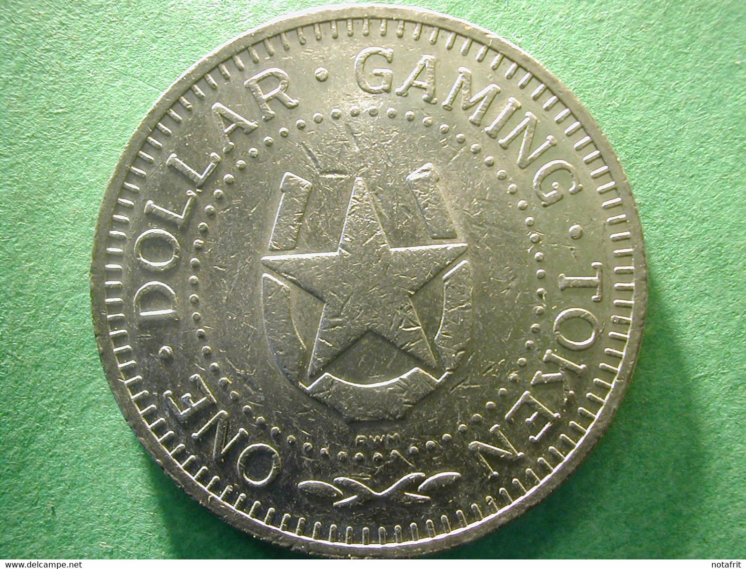 Casino  Tanzania  Gaming Token Dollar Size. Nickel - Casino