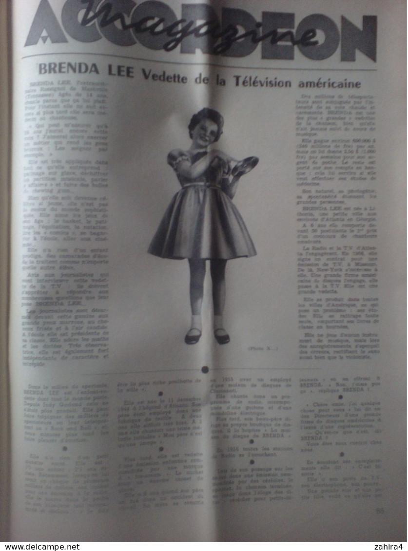 Revue de l'accordéoniste 146 Orlan Duleu Horner Brenda Lee D Moreno Plana Barbara Dalida Musique du Cirque Brel Montant