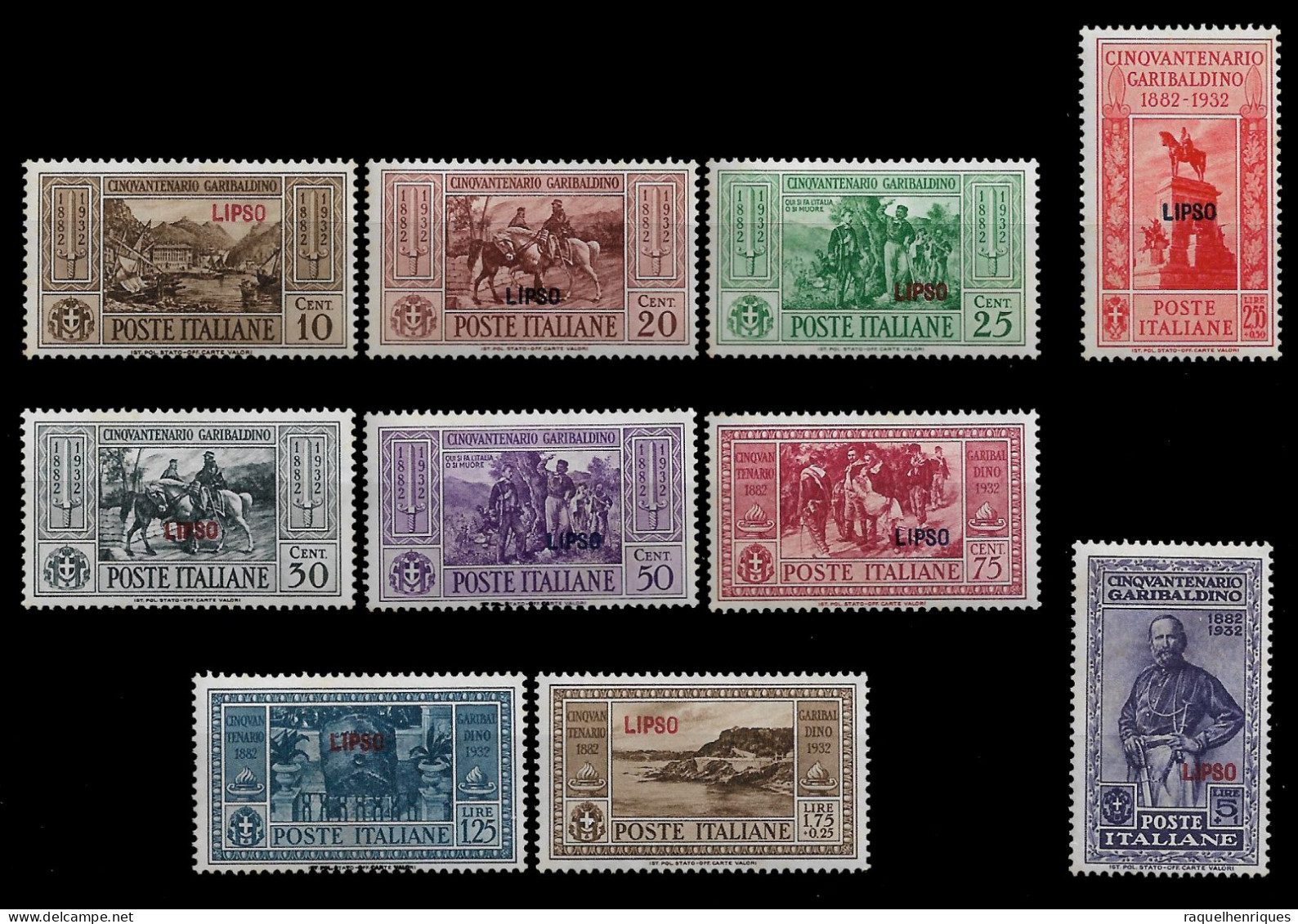 Postage Stamps Of Italian Colonies - LIPSO 1932 Giuseppe Garibaldi SET MNH (BA5#397) - Egeo (Lipso)