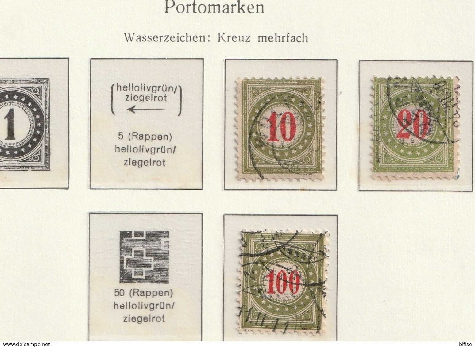 SUIZA TAXES 1908 - YV 38/39 - 41 - Fiscaux