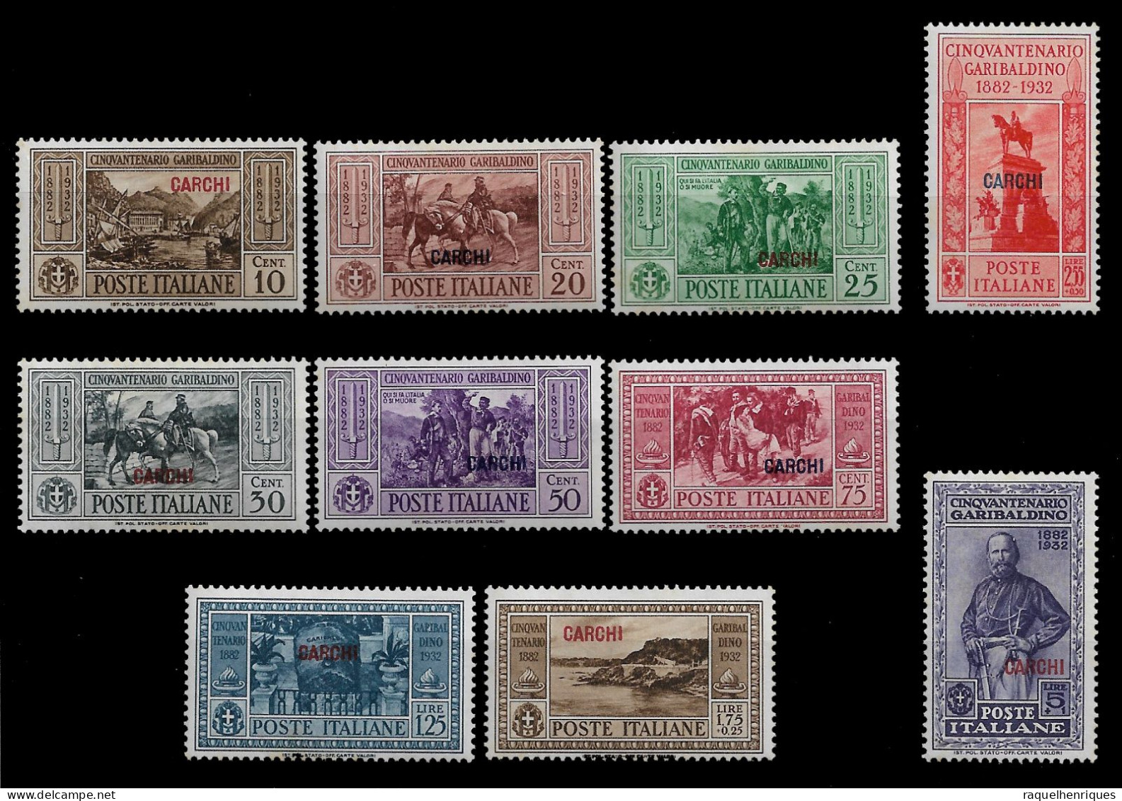 Postage Stamps Of Italian Colonies - CARCHI 1932 Giuseppe Garibaldi SET MNH (BA5#401) - Egée (Carchi)