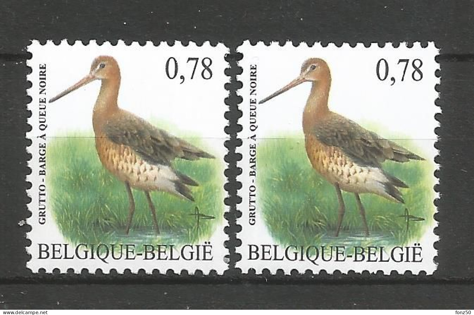 BUZIN Euro * Papier + Kleur Variaties * Nr 3502  HELDER + DOF FLUOR PAPIER * Postfris Xx * - 1985-.. Vogels (Buzin)