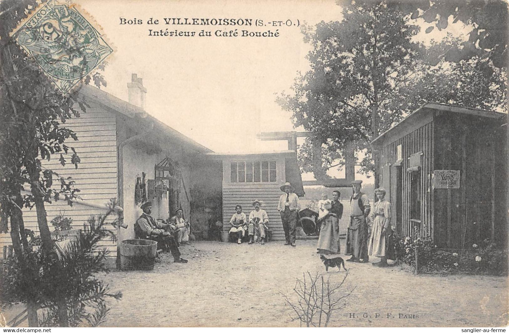 CPA 91 BOIS DE VILLEMOISSON / INTERIEUR DU CAFE BOUCHE - Other & Unclassified