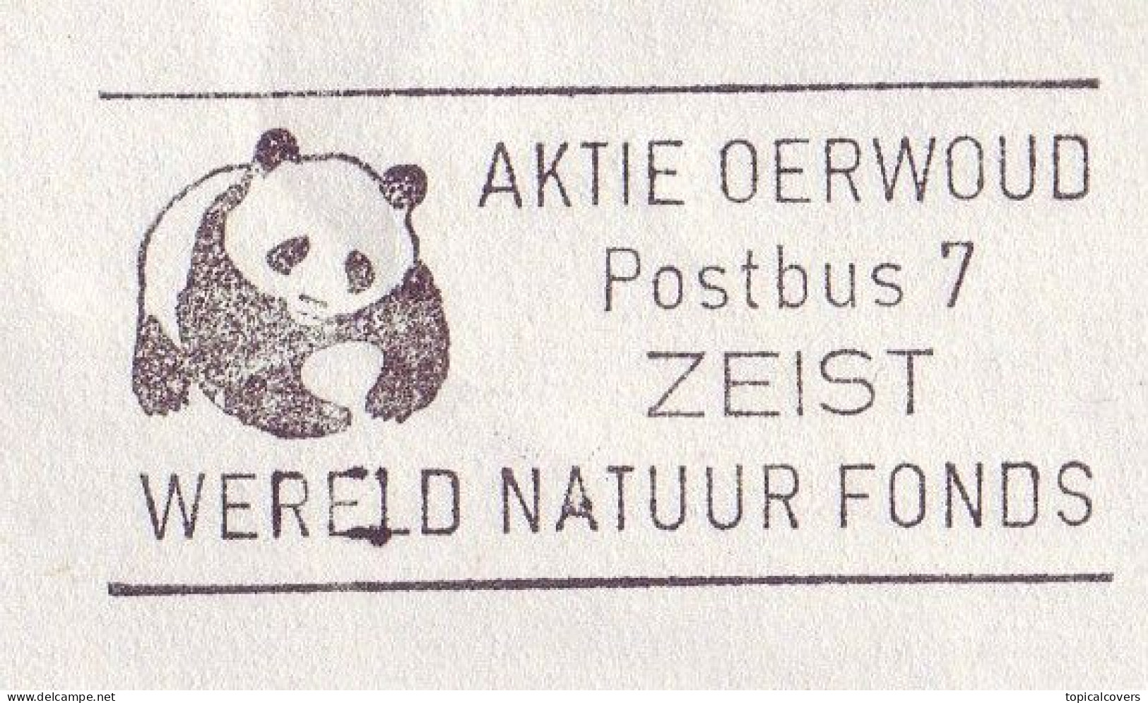 Cover  / Postmark The Netherlands 1975 - WWF - World Wildlife Fund - Action Jungle - Panda Bear - Lettres & Documents