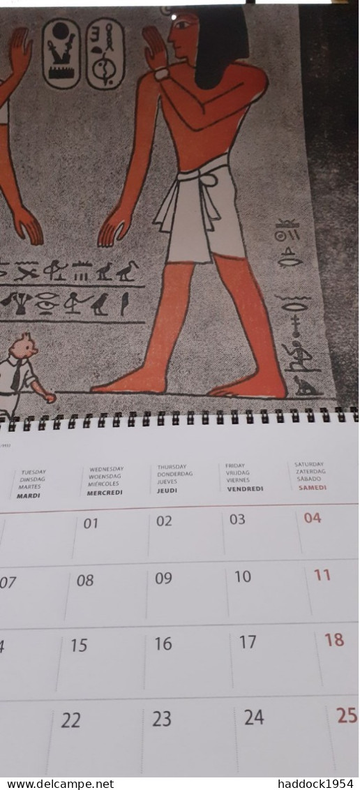 Calendrier TINTIN HERGE éditions Moulinsart 2023 - Agendas & Calendarios