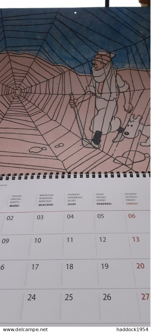 Calendrier TINTIN HERGE éditions Moulinsart 2023 - Diaries