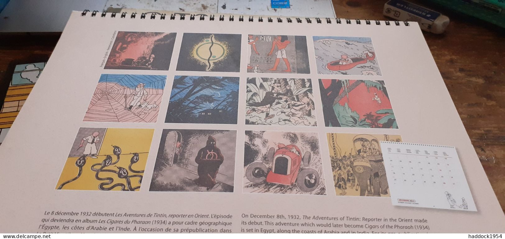 Calendrier TINTIN HERGE éditions Moulinsart 2023 - Agendas