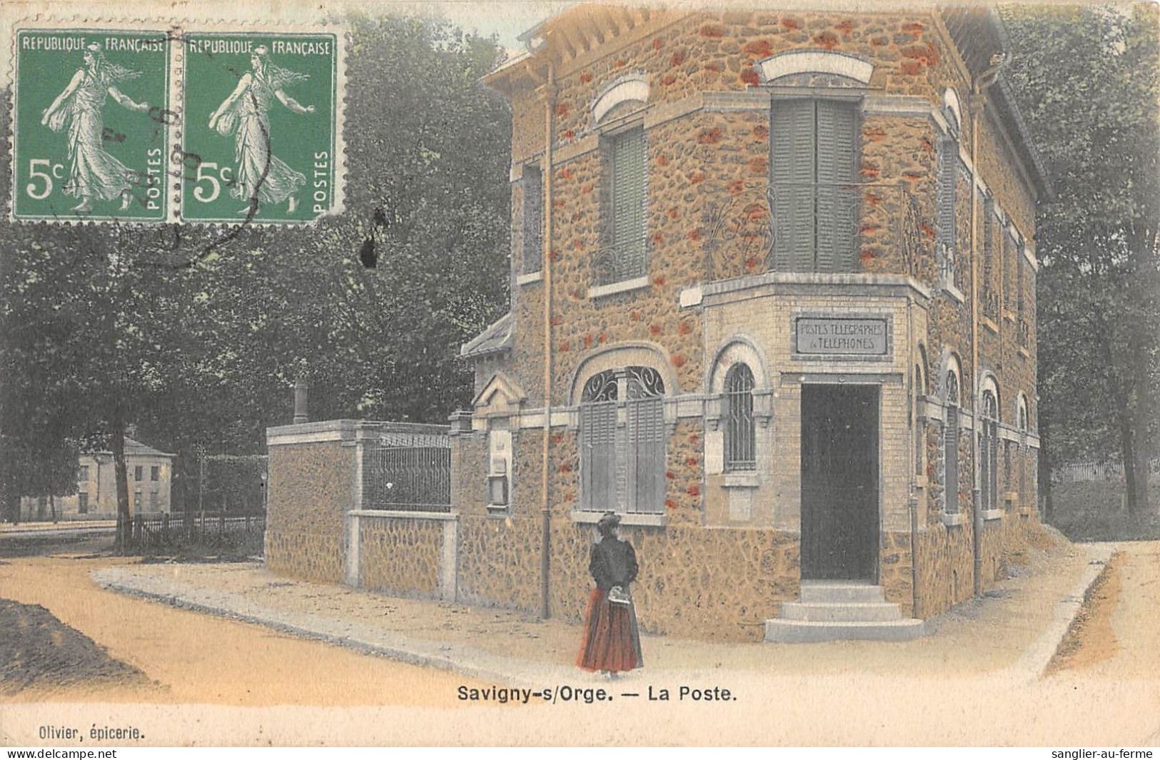 CPA 91 SAVIGNY SUR ORGE / LA POSTE / Cliché Colorisé - Savigny Sur Orge