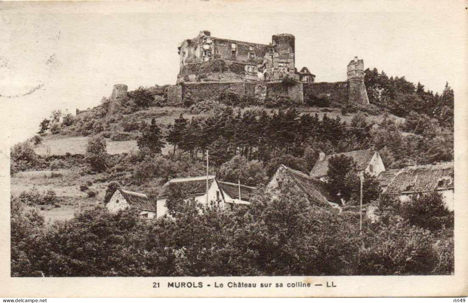 CPA 12  MUROLS- Château Sur Sa Colline -Voyagée - Dos écrit - Andere & Zonder Classificatie