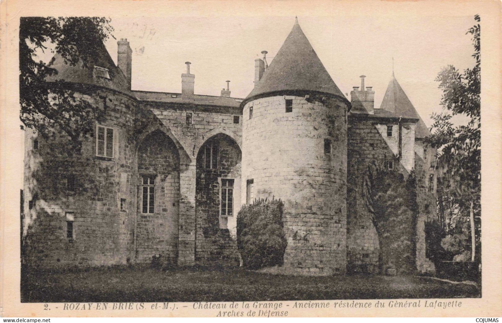 77 - ROZAY EN BRIE - S11915 - Château Grange - Ancienne Résidence Du Générale Lafayette - Arches De Défense Etat Pli- L5 - Rozay En Brie