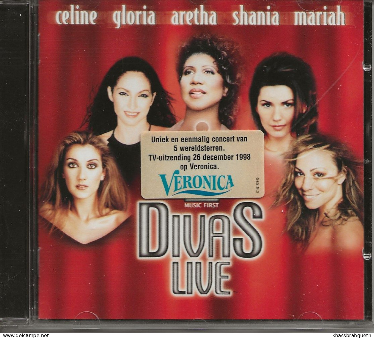 CELINE GLORIA ARETHA SHANIA MARIAH - DIVAS LIVE - SONY MUSIC (1998) (CD ALBUM) - Andere - Engelstalig