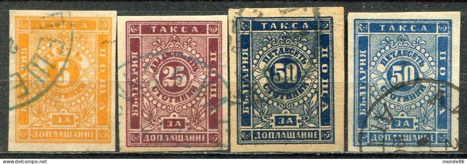 BULGARIE - Y&T Taxe N° 4-6 + 6a (o) - Timbres-taxe