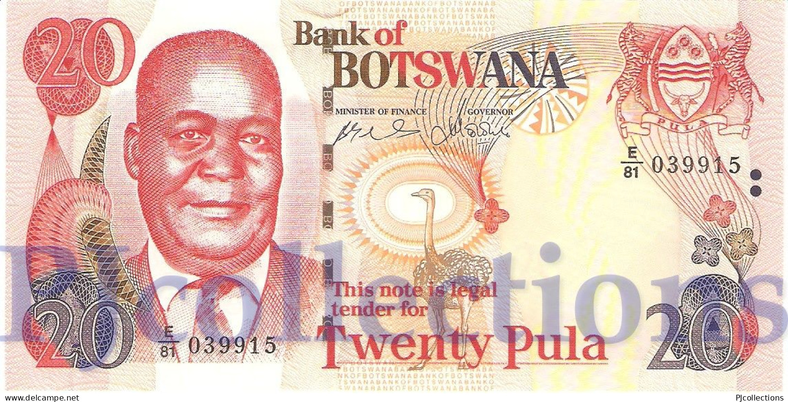 BOTSWANA 20 PULA 2006 PICK 27b UNC - Botswana