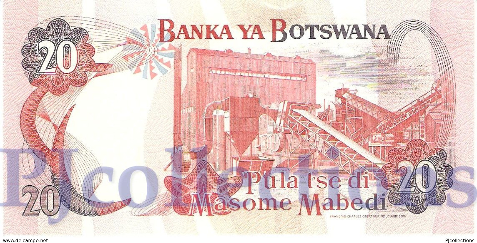 BOTSWANA 20 PULA 2006 PICK 27b UNC - Botswana