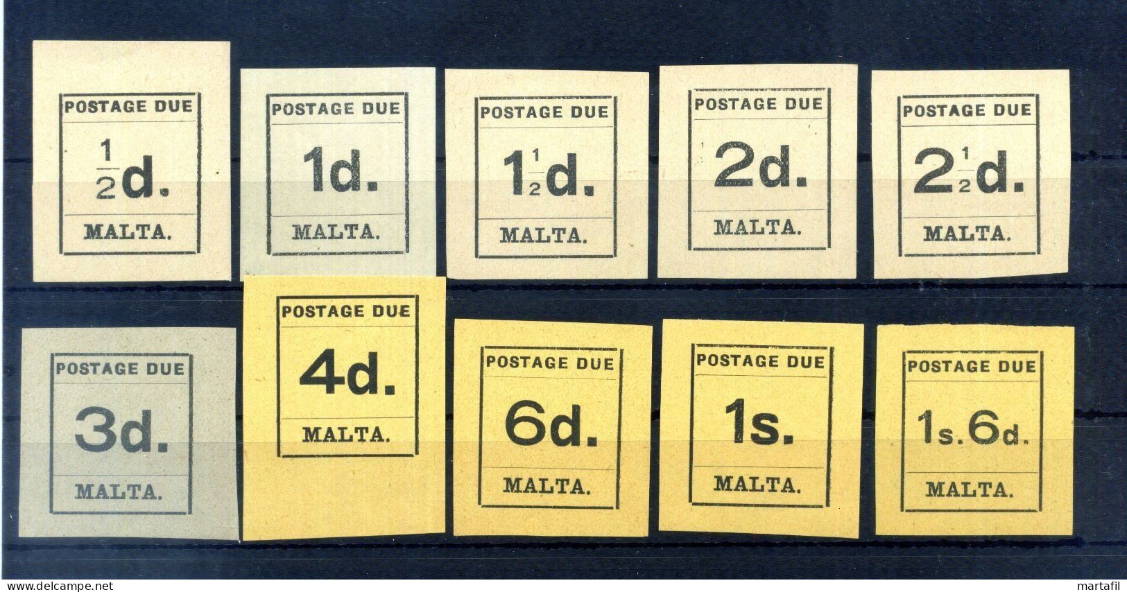 1925 MALTA Segnatasse, Tasse, Tax 1/10, MNH ** Signed, Firmati - Malta (...-1964)