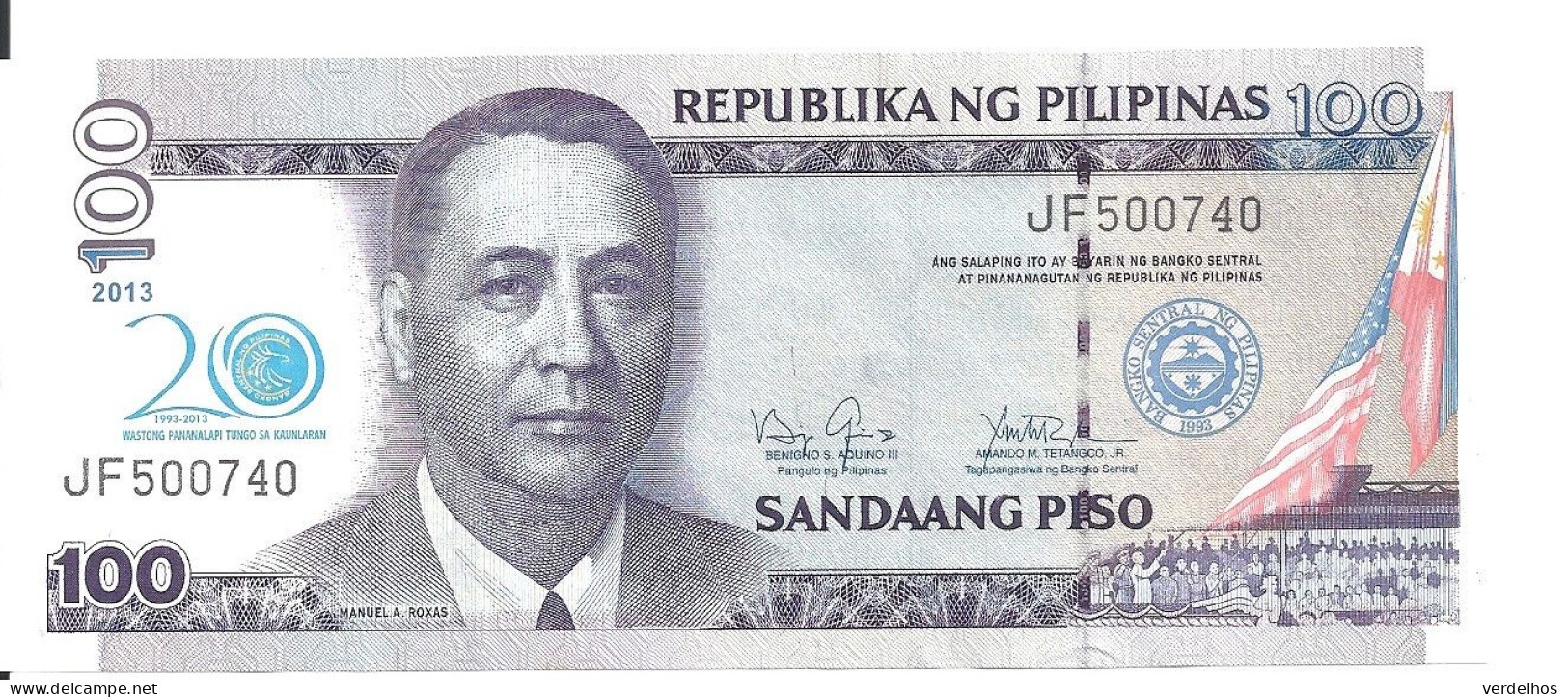 PHILIPPINES 100 PISO 2013 UNC P 218 - Philippines