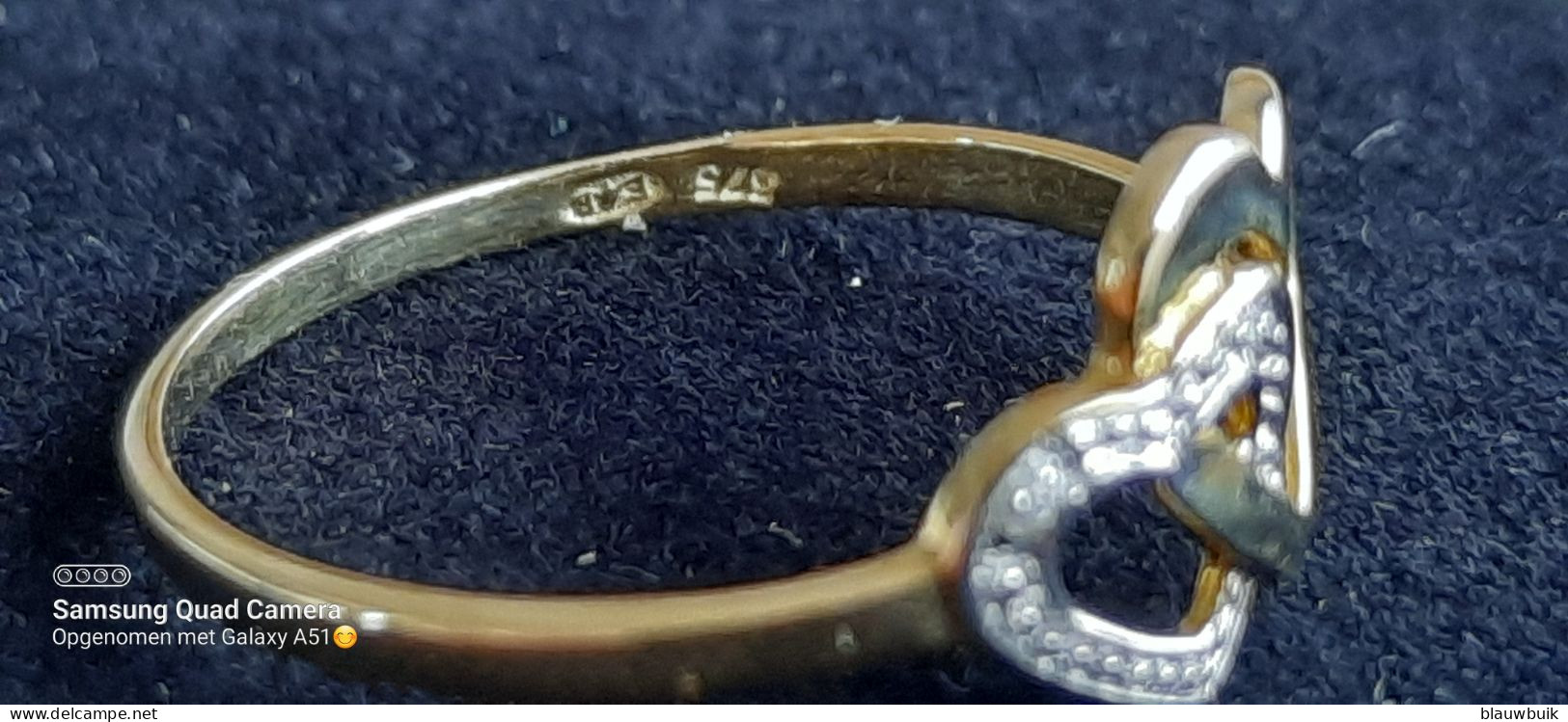 9k 375 Damesring Geelgouden Diamant 54 - Rings