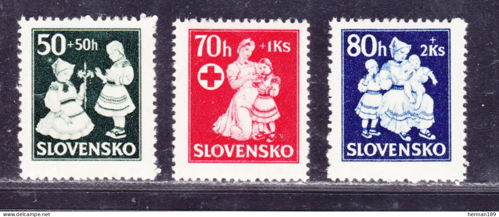 SLOVAQUIE N°   83 à 85 ** MNH Neufs Sans Charnière, B/TB (D9967) Au Profit De L'enfance - 1943 - Nuevos